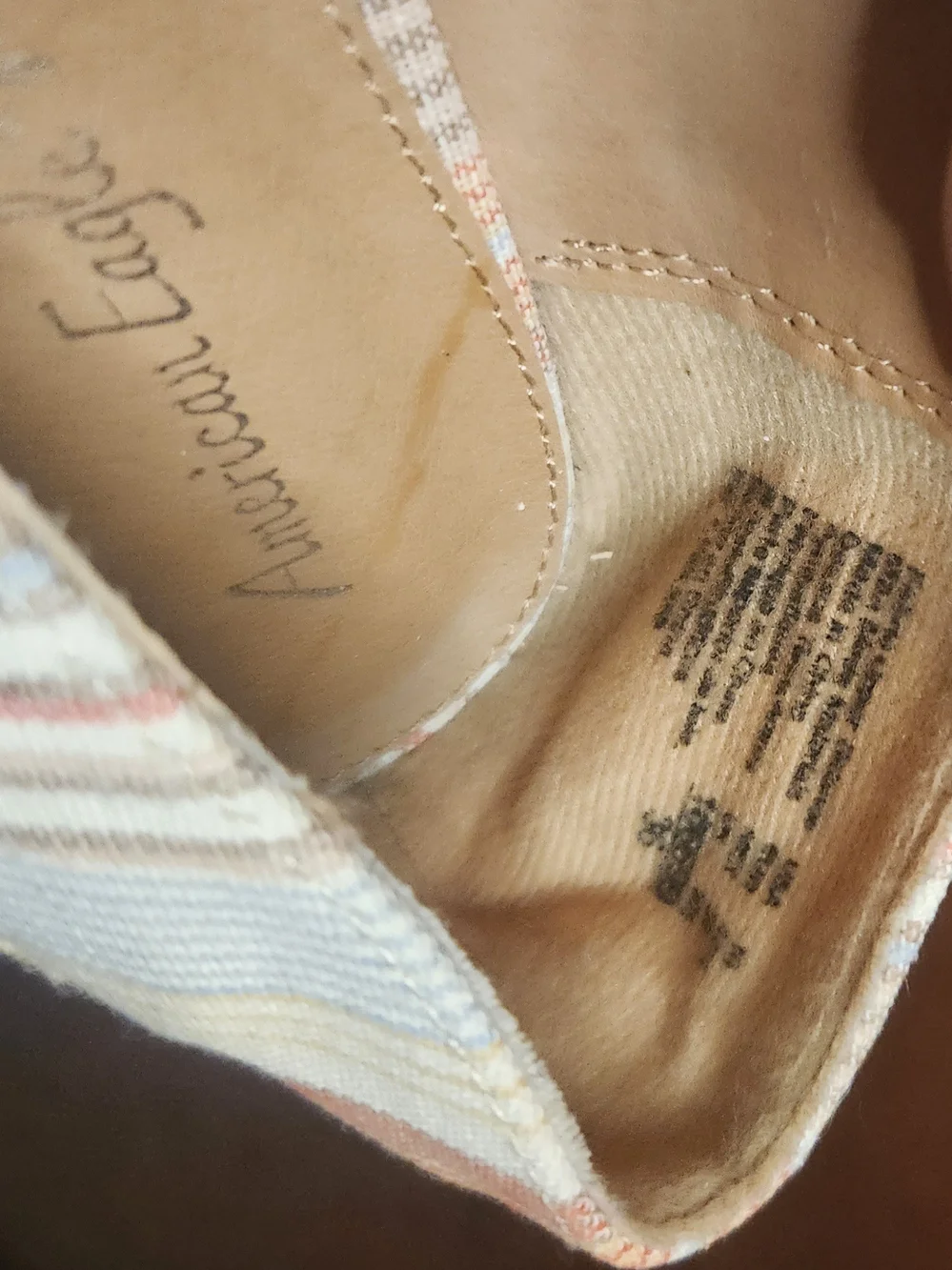 American Eagle Outfitters Striped Canvas Espadrille - Cream Multi Size 10